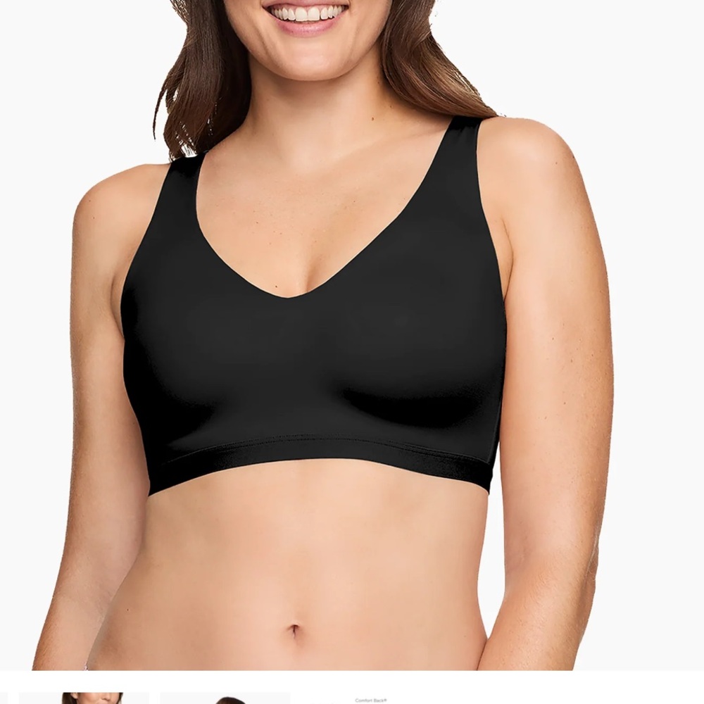 Warners Cloud 9 Super Soft Invisible Look Wireless Lightly Lined Bra 1041C Black